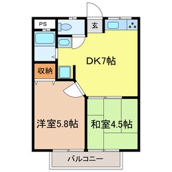 コーポ金剛グリーンタウンの物件間取画像